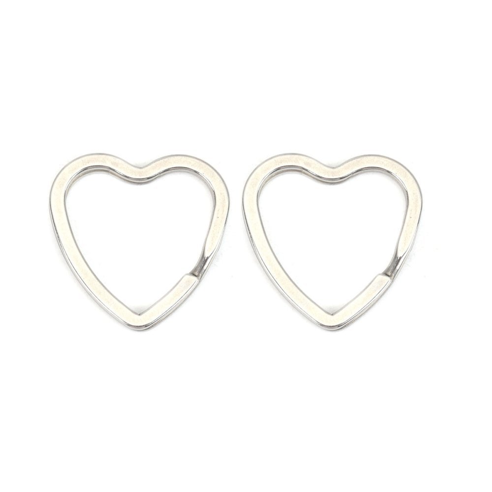 Porta-chaves em forma de coração Aço inoxidável 31 x 31 mm