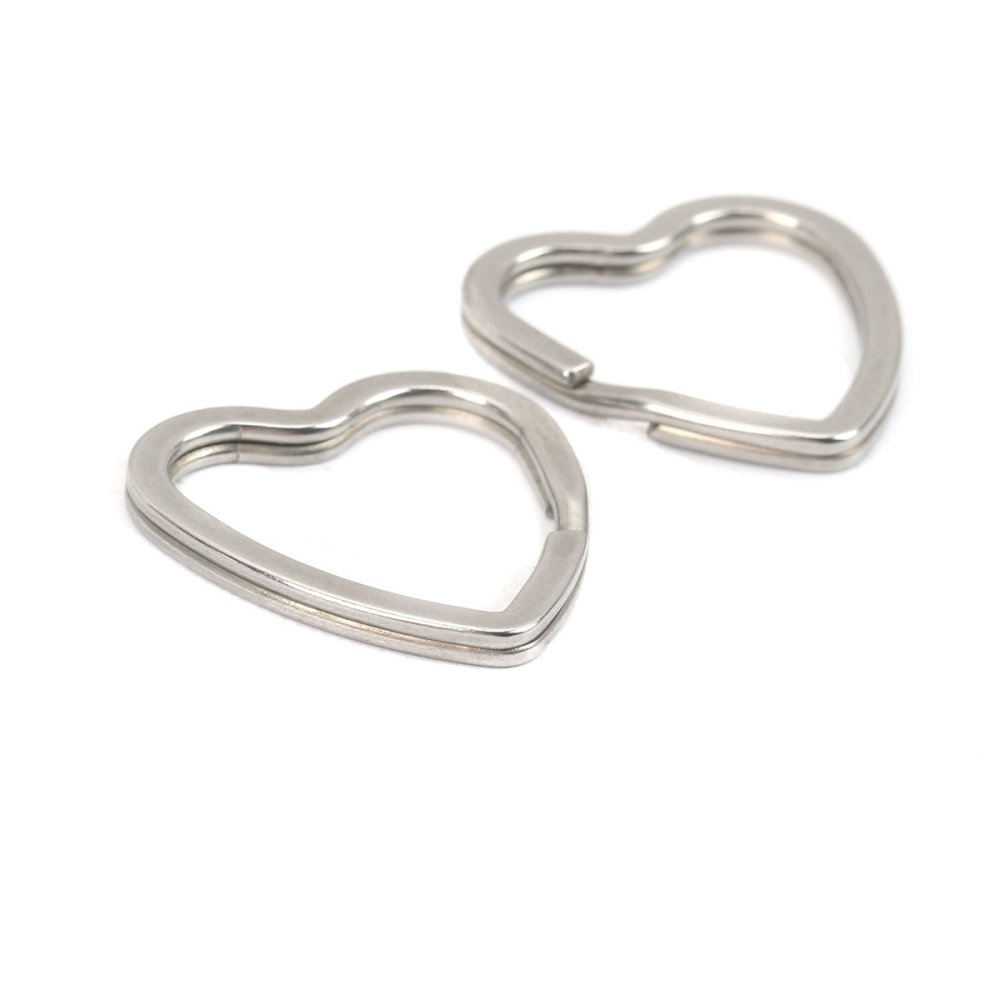 Porta-chaves em forma de coração Aço inoxidável 31 x 31 mm