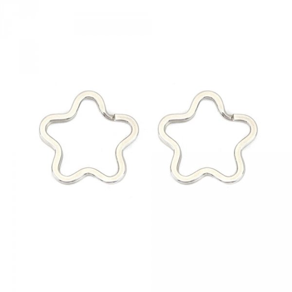 Porta-chaves em forma de flor A&ccedil;o inoxid&aacute;vel 34 x 35 mm