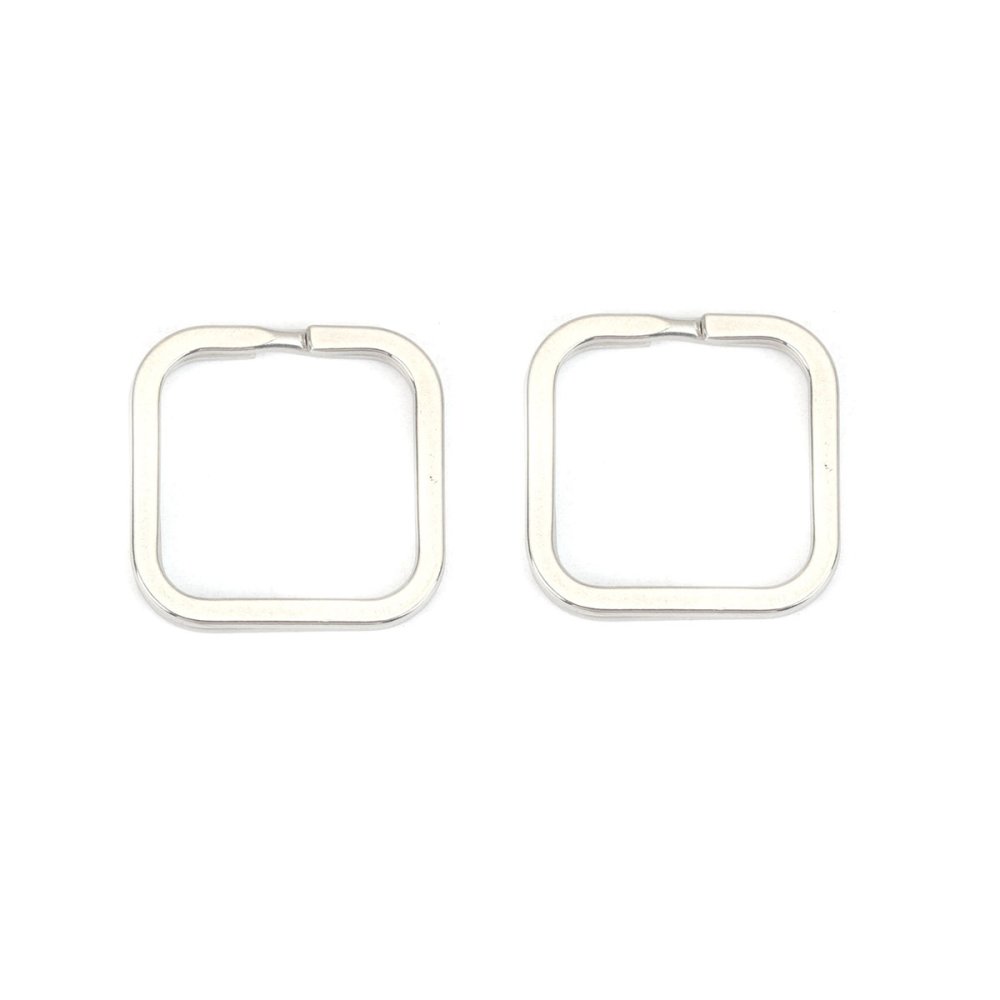 Porta-chaves de forma quadrada Aço inoxidável 30 x 30 mm