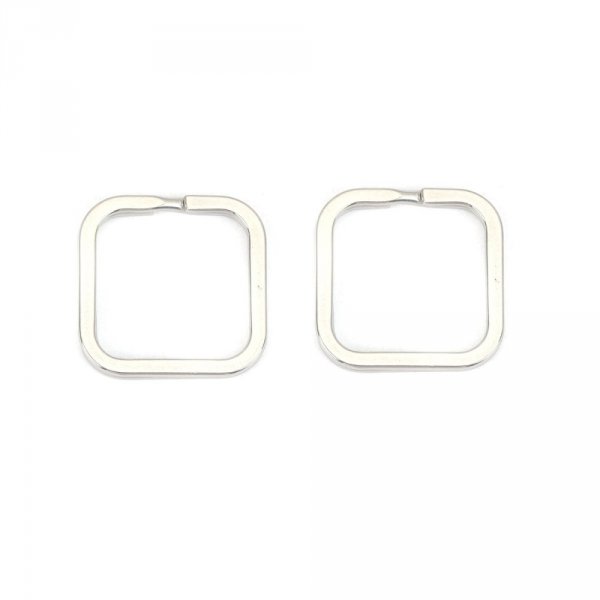 Porta-chaves de forma quadrada A&ccedil;o inoxid&aacute;vel 30 x 30 mm