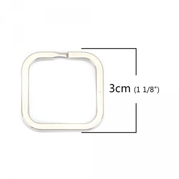 Porta-chaves de forma quadrada A&ccedil;o inoxid&aacute;vel 30 x 30 mm