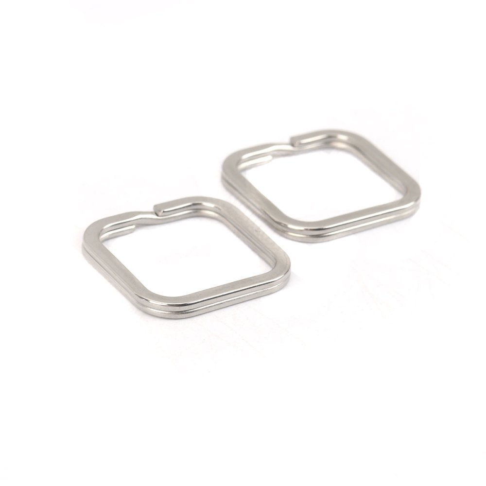 Porta-chaves de forma quadrada Aço inoxidável 30 x 30 mm