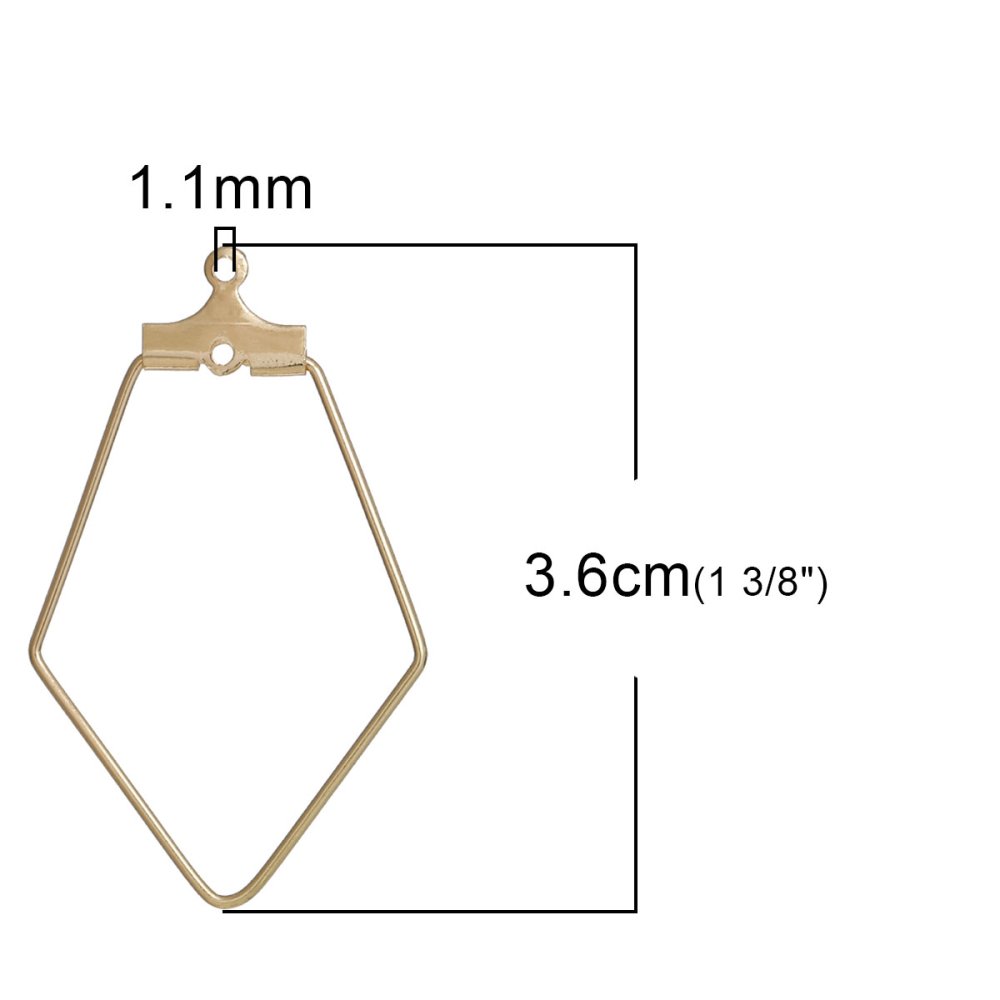 Suporte para brincos em ouro Diamond Primer N°02 x 1 peça