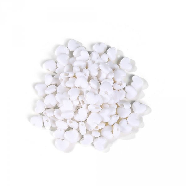 La&ccedil;o el&aacute;stico com fivela de borracha branca em forma de cora&ccedil;&atilde;o N&deg;04 x 10 pe&ccedil;as