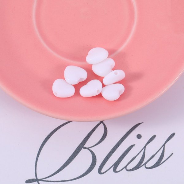 La&ccedil;o el&aacute;stico com fivela de borracha branca em forma de cora&ccedil;&atilde;o N&deg;04 x 10 pe&ccedil;as