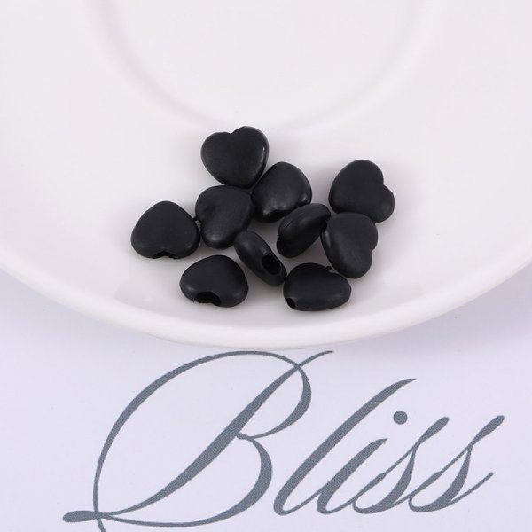 La&ccedil;o el&aacute;stico com fivela de borracha preta em forma de cora&ccedil;&atilde;o N&deg;04 x 10 pe&ccedil;as