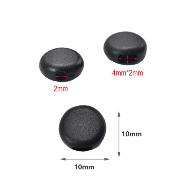 La&ccedil;o de fixa&ccedil;&atilde;o el&aacute;stico Seixo de borracha preta N&deg;02 x 10 pe&ccedil;as