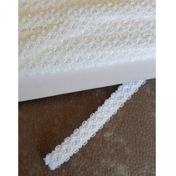 Ao metro El&aacute;stico branco fantasia 11 mm.