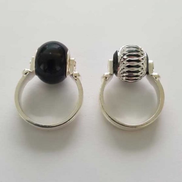 Bague pour perles europ&eacute;ennes &agrave; grand trou taille 8