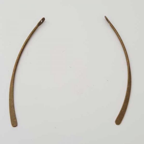 Barra de metal curvada Haste Prata 1 anel N&deg;01 Bronze