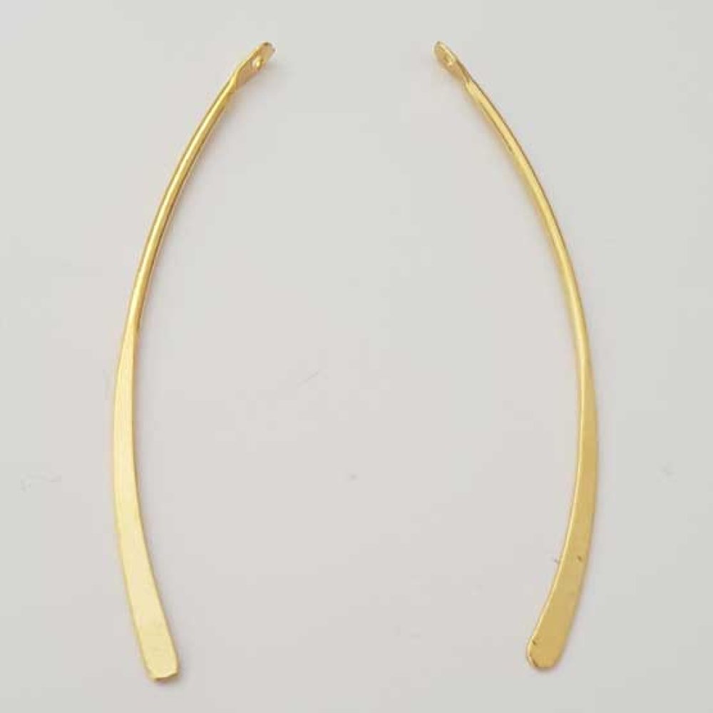 Barra Curva Metal Rod Prata 1 anel N°01 Ouro