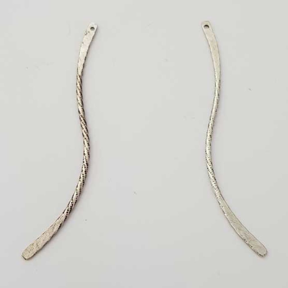 Barra Curva Metal Rod Prata 1 anel N°02 Prata