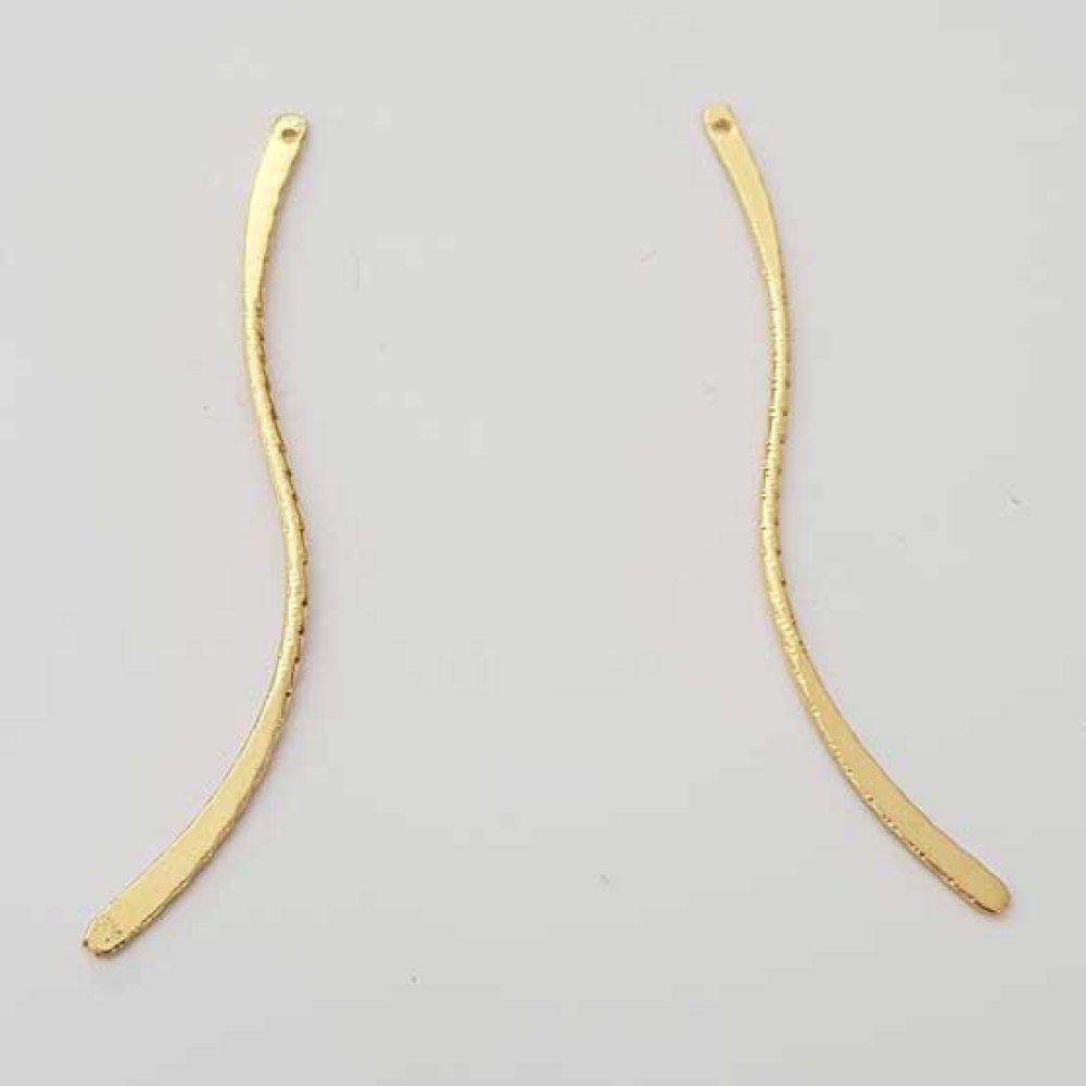 Barra Curva Metal Rod Prata 1 anel N°02 Ouro