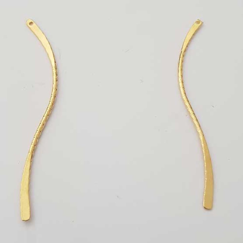 Barra Curva Metal Rod Prata 1 anel N°03 Ouro