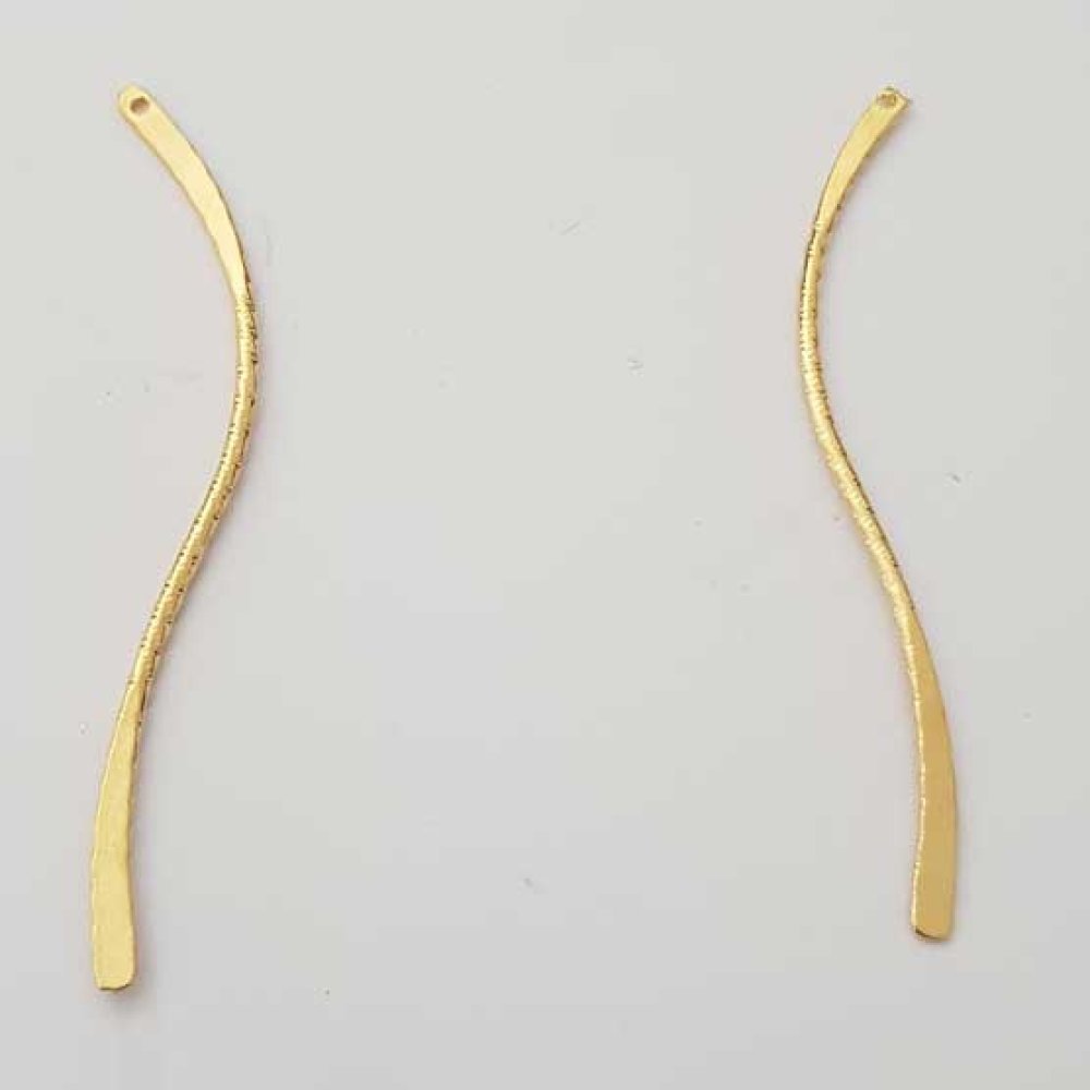 Barra Curva Metal Rod Prata 1 anel N°03 Ouro