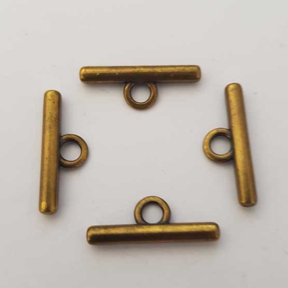 Barra para fecho de metal prateado N°17 Bronze