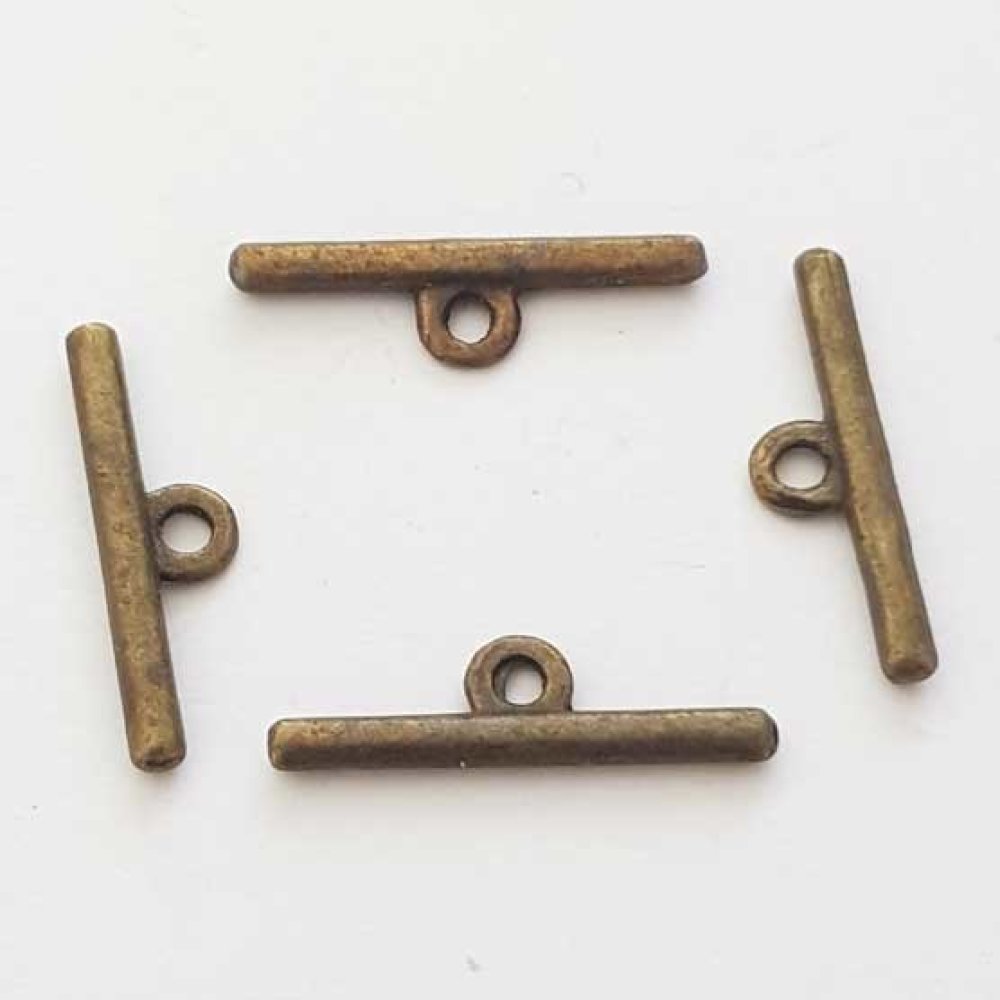 Barra para fecho de metal prateado N°20 Bronze