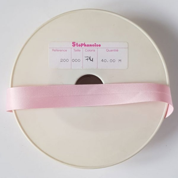 Bias Plain All Textile Satin 1 Meter Neck 74 Light Pink