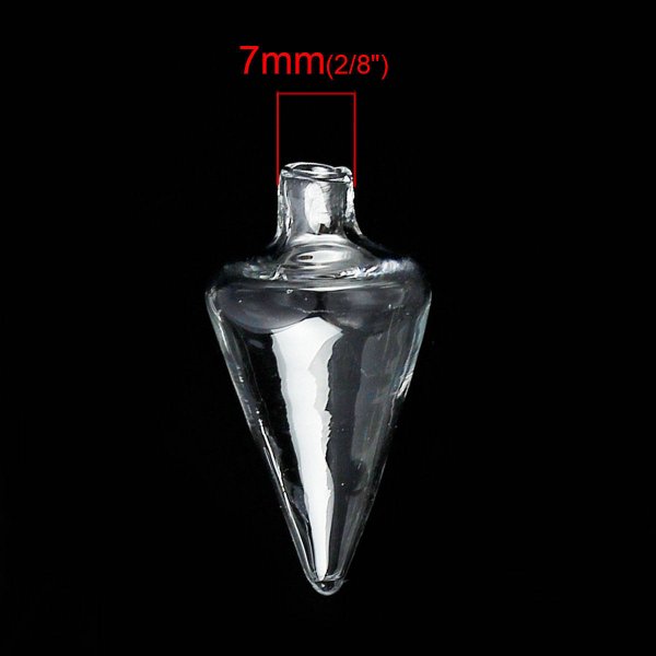 Bolas de vidro cone 02 de 37mm 5 pe&ccedil;as