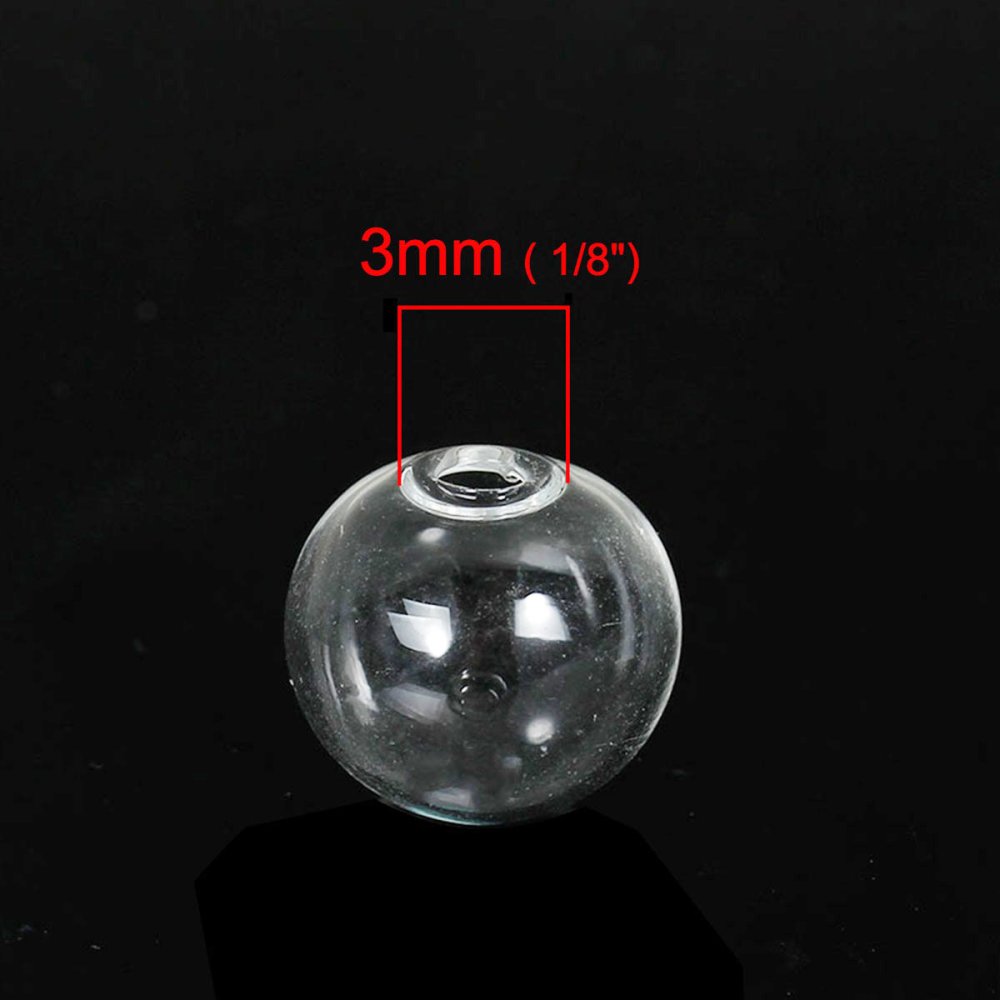 Bolas de vidro redondas 10mm 20 peças para encher