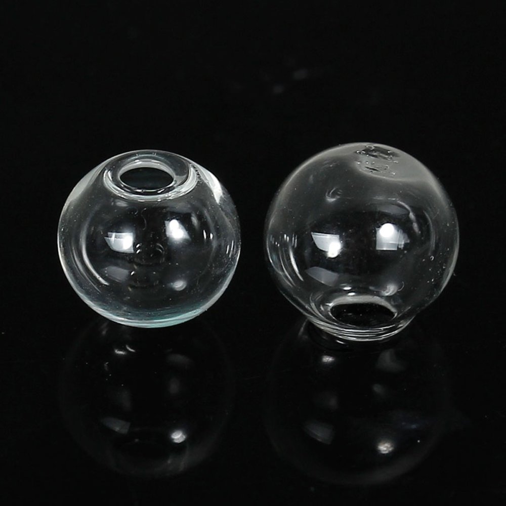 Bolas de vidro redondas 10mm 20 peças para encher