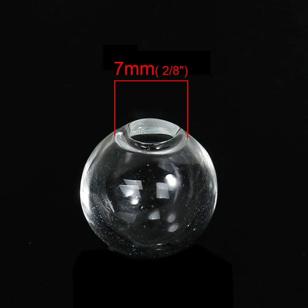 Bolas de vidro redondas 14mm 20 peças para encher