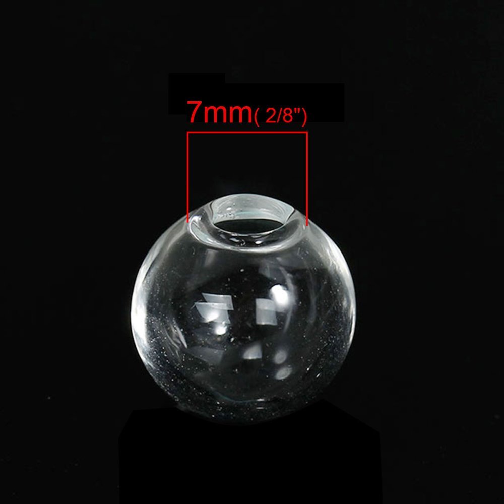 Bolas de vidro redondas 14mm 20 peças para encher