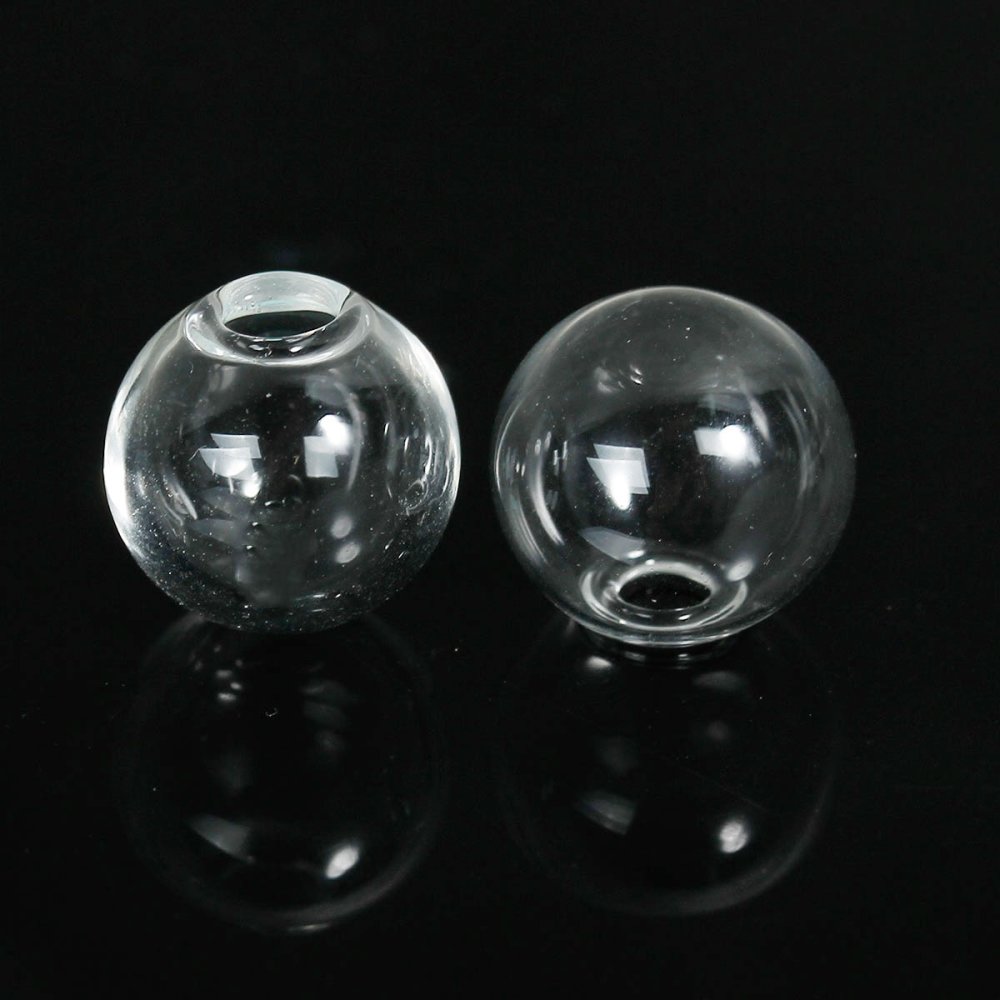Bolas de vidro redondas 14mm 20 peças para encher