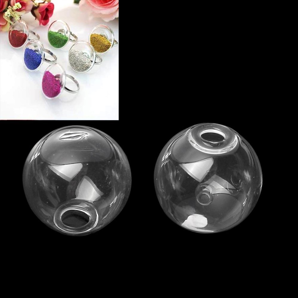 Bolas de vidro redondas 16mm 20 peças para encher