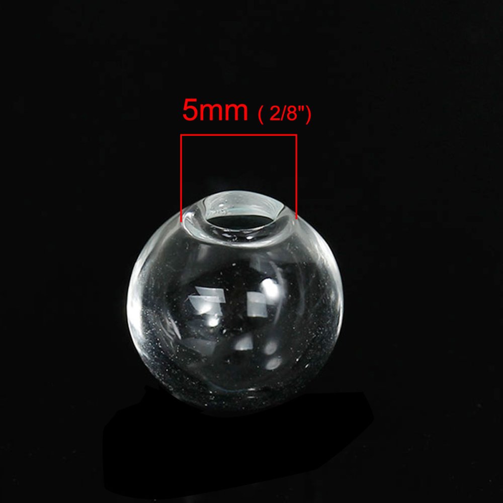 Bolas de vidro redondas 18mm 20 peças para encher