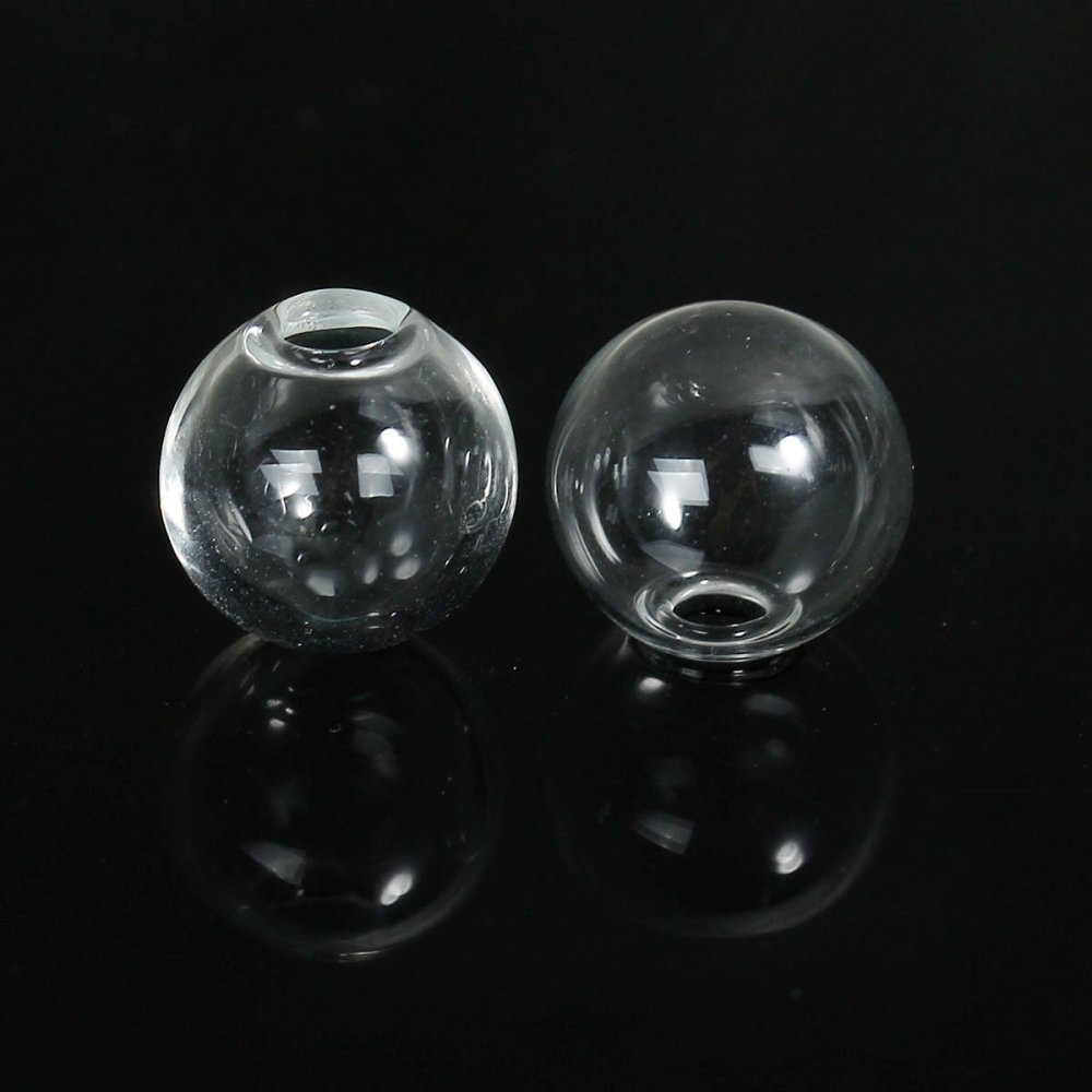 Bolas de vidro redondas 18mm 20 peças para encher