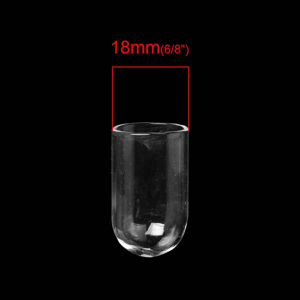 Bolas de vidro tubo 01 de 24mm 5 peças