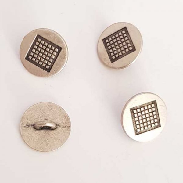 Bouton Argent N&deg;27 de 15 mm Rond