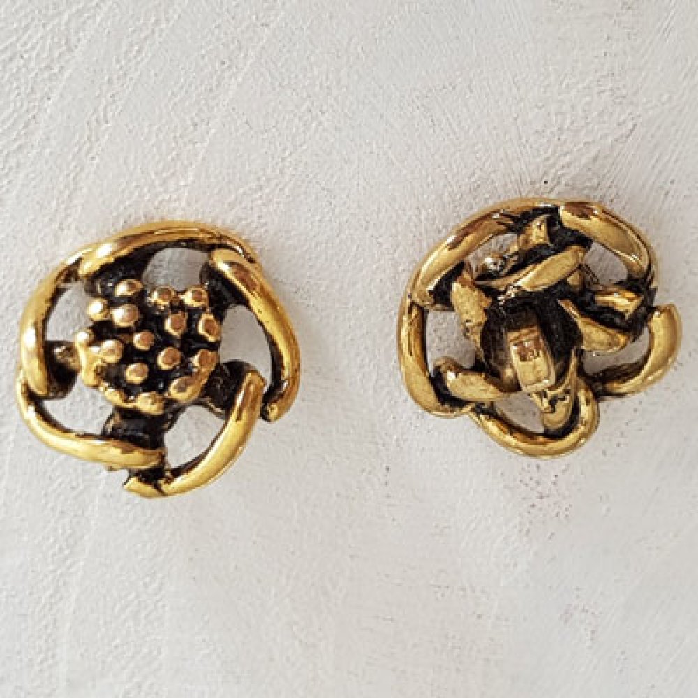 Botão dourado redondo de 18 mm N°02