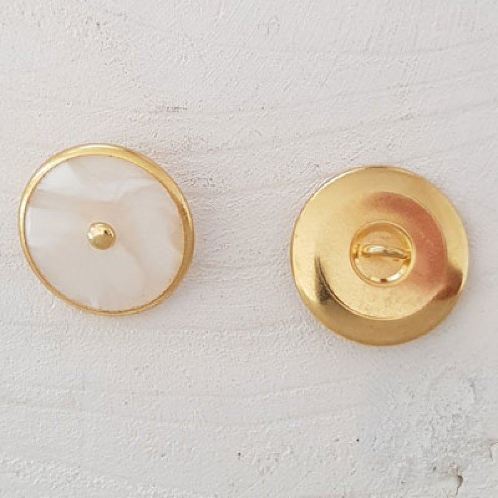 Botão dourado de 23 mm n.º 09 redondo