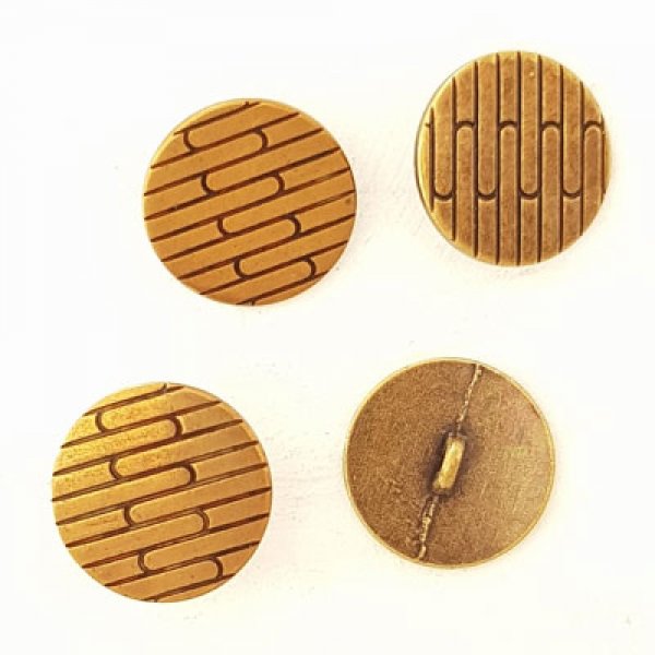 Bot&atilde;o dourado N&deg;17 redondo de 21 mm