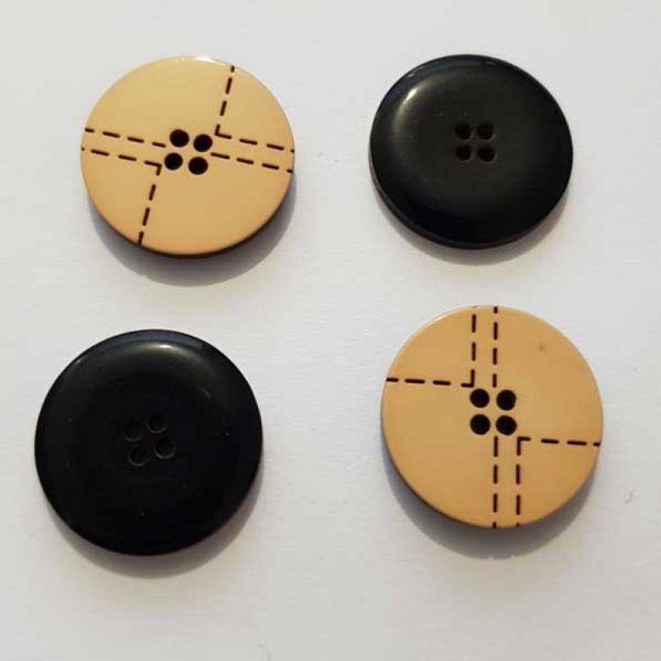 Bouton Rond 18 mm Beige N&deg;003