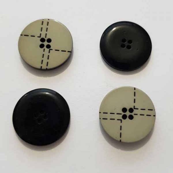 Bouton Rond 18 mm Gris N&deg;002