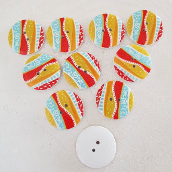 Flores de madeira com ma&ccedil;aneta 30 mm N&deg;05 x 10 pe&ccedil;as