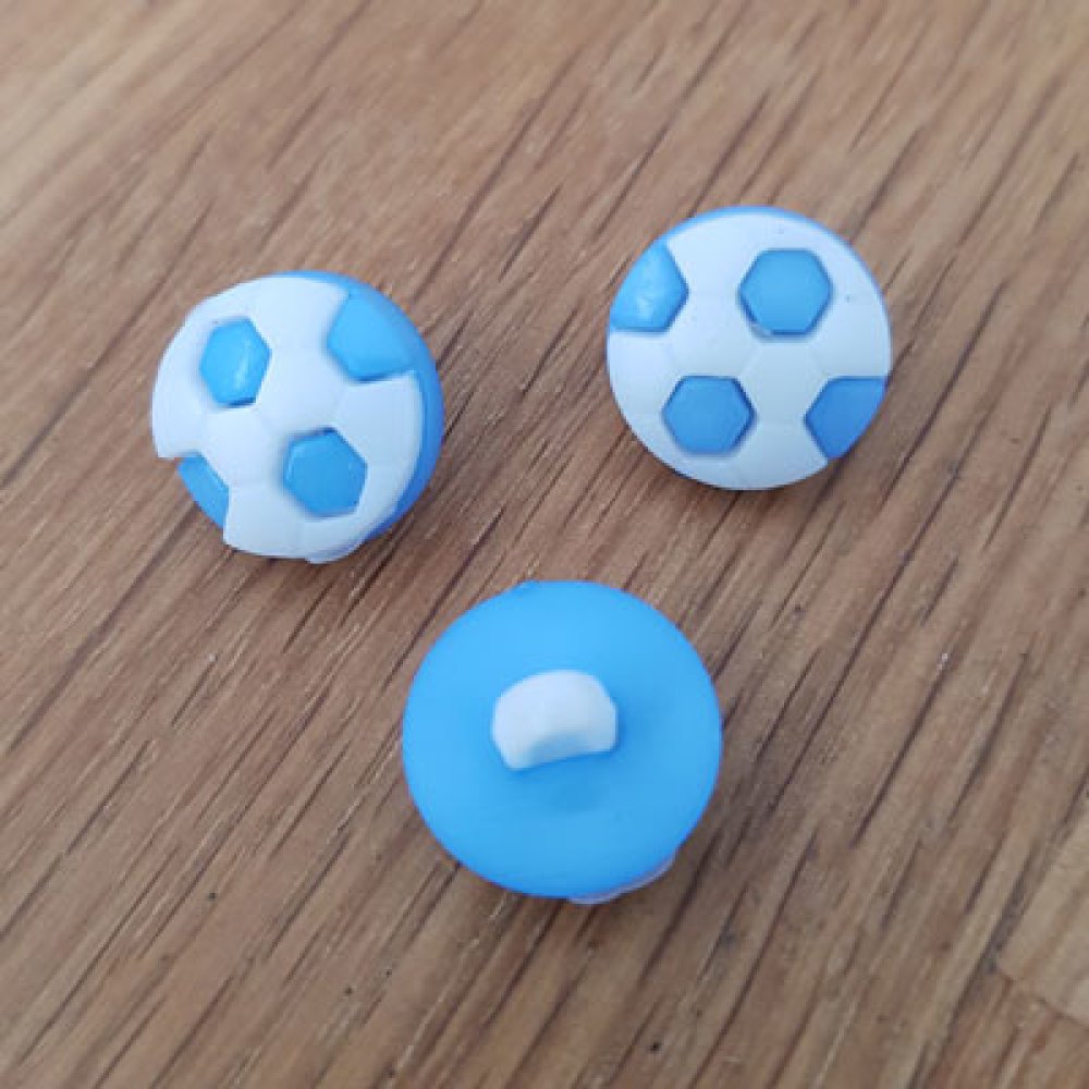 Botão de futebol fantasia para crianças N°04 azul claro