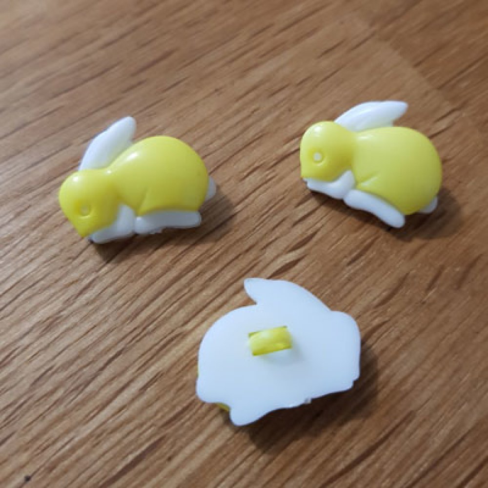 Botão com desenho de coelho para crianças n.º 08