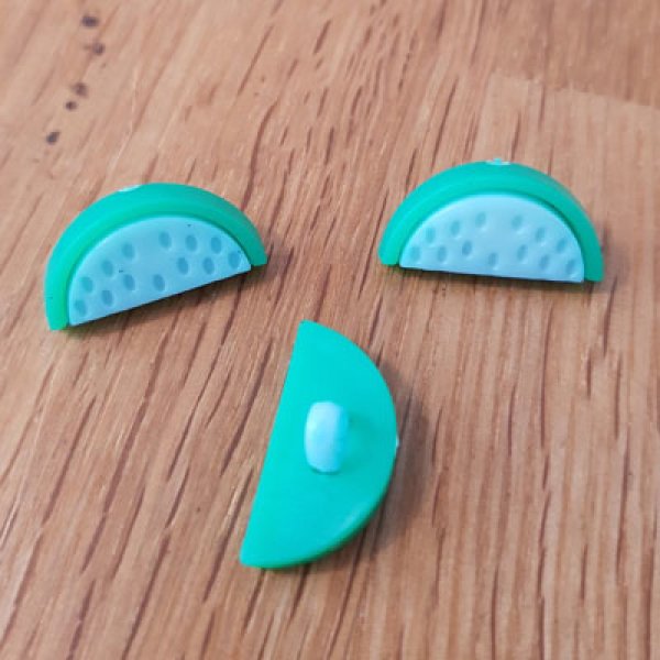 Bot&atilde;o fantasia melancia padr&atilde;o para crian&ccedil;as n.&ordm; 11 azul m&eacute;dio