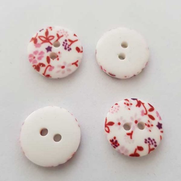 Bouton fantaisie &agrave; fleurs 18 mm N&deg;07