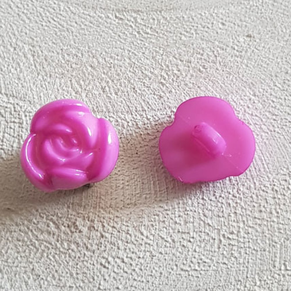 Botões de fantasia para crianças e bebés Desenho de flores N°01-13 Roxo