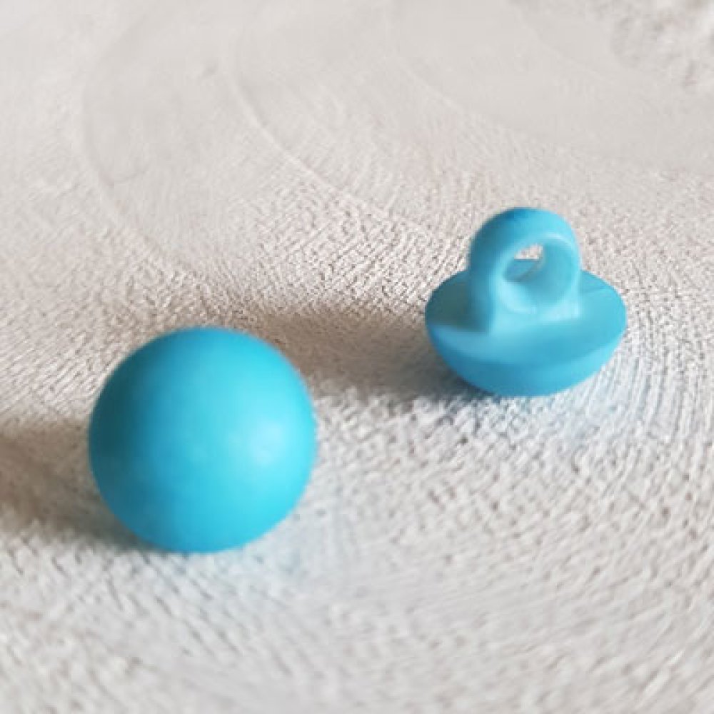 Botões de fantasia para crianças e bebés Padrão meia bola N°04-01 Azul