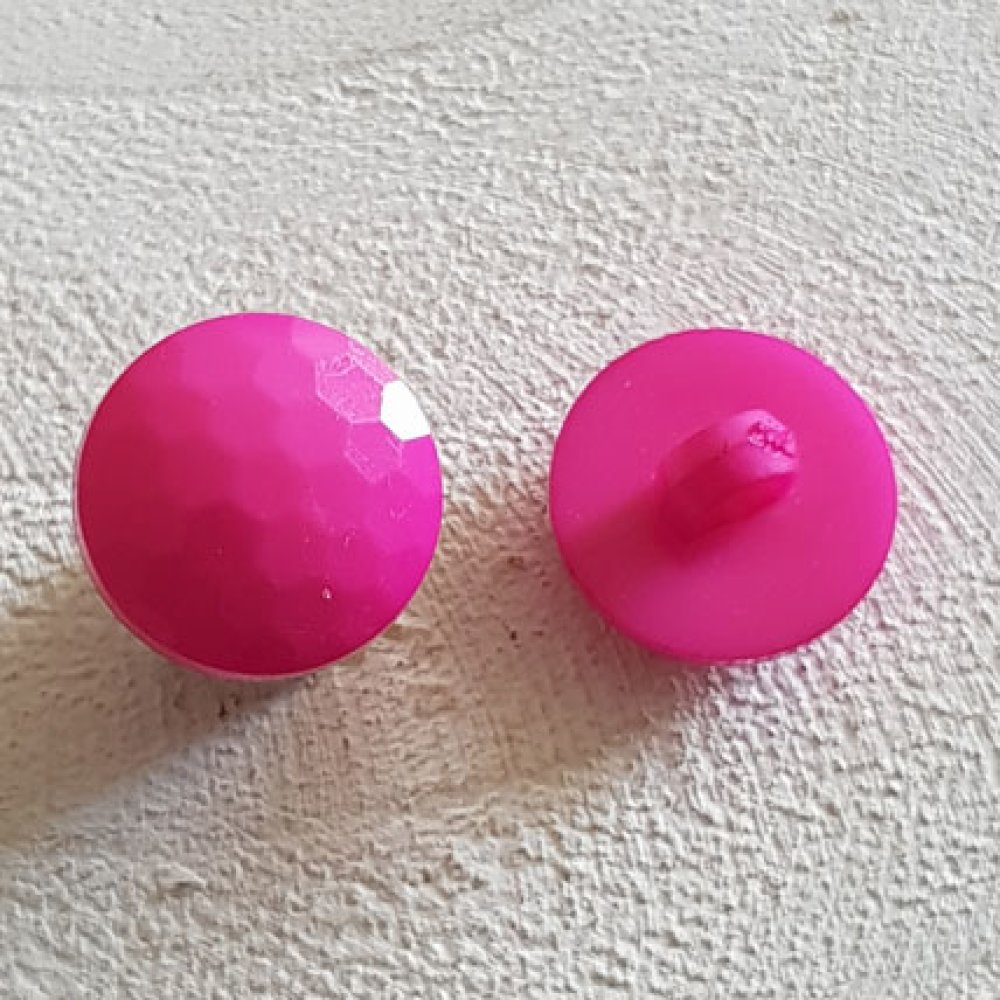 Botões de fantasia para crianças e bebés Padrão facetado plano n.º 05-06 Fushia