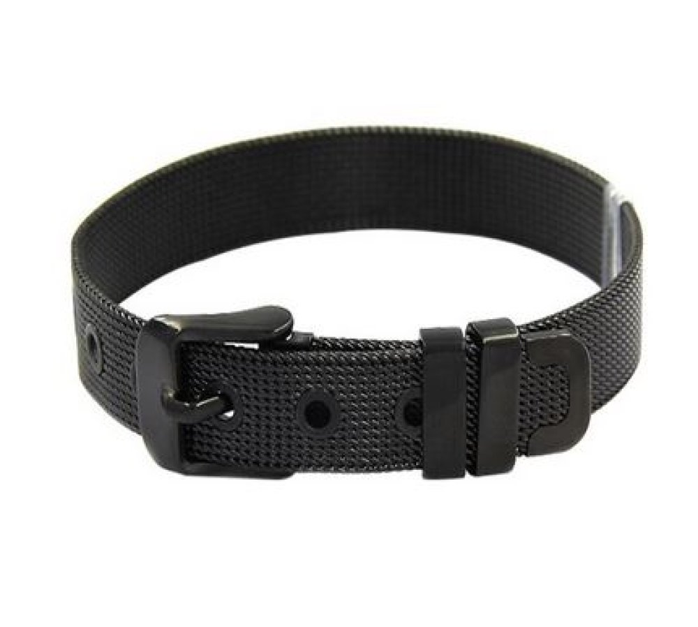 Pulseira de aço inoxidável 10 mm preta