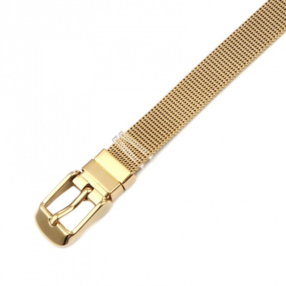 Pulseira de aço inoxidável 10 mm dourada