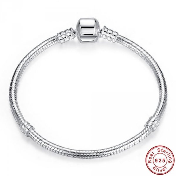 Bracelet Argent 925 Fermoir Clip 19 cm